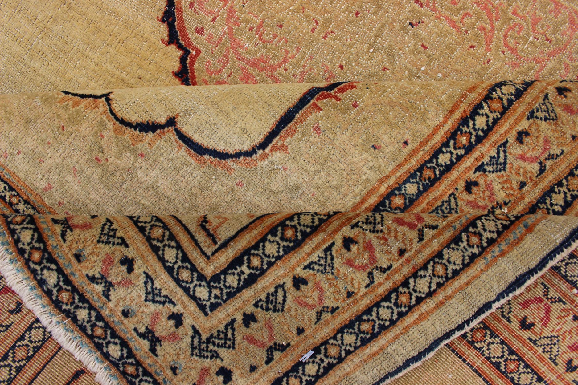 Antique Persian Tabriz Rug Selected from our Masterpiece Collection, this magnificent carpet which beautifully illustrates the splendor of nineteenth century Persian design and craftsmanship was created in the city of Tabriz by the famous master... - Keivan Woven ArtsH8 - 0101 - 1128Rug