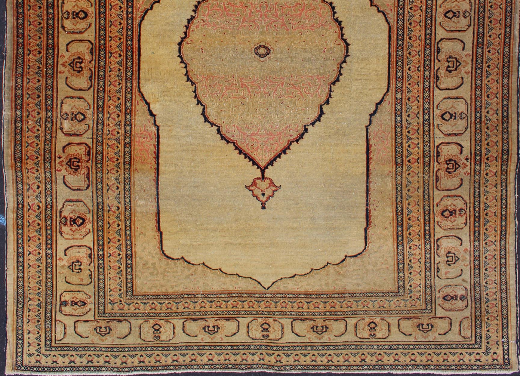 Antique Persian Tabriz Rug Selected from our Masterpiece Collection, this magnificent carpet which beautifully illustrates the splendor of nineteenth century Persian design and craftsmanship was created in the city of Tabriz by the famous master... - Keivan Woven ArtsH8 - 0101 - 1128Rug