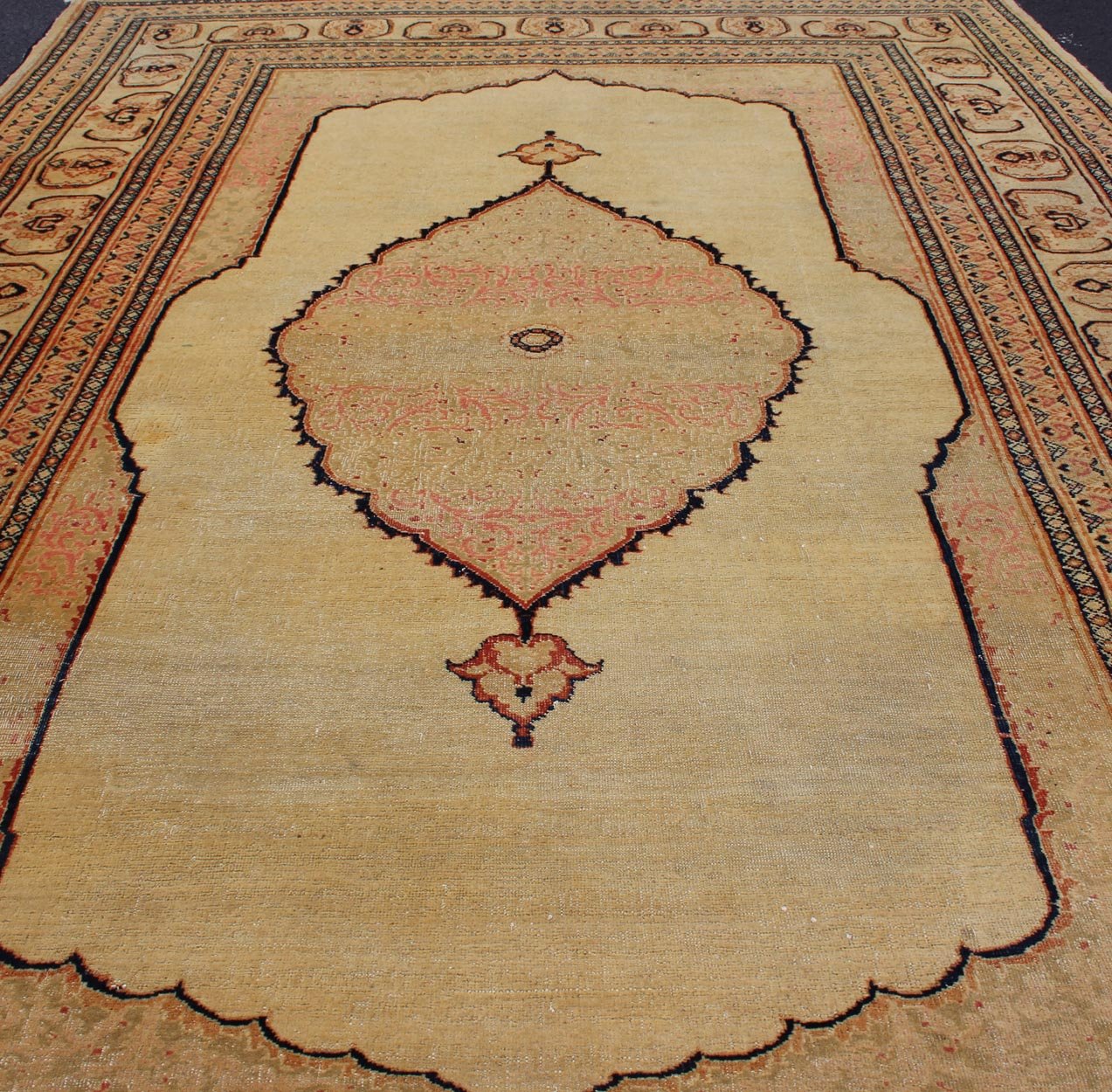 Antique Persian Tabriz Rug Selected from our Masterpiece Collection, this magnificent carpet which beautifully illustrates the splendor of nineteenth century Persian design and craftsmanship was created in the city of Tabriz by the famous master... - Keivan Woven ArtsH8 - 0101 - 1128Rug