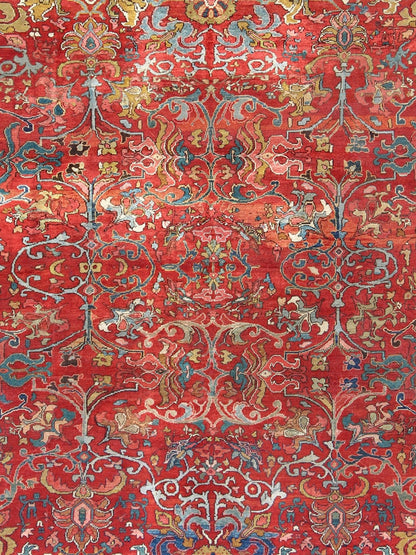 Colorful Antique Persian Sultanabad Rug with All Over Design in Jewel tones. Exceptional, antique Persian Sultanabad rug. Keivan Woven Arts / rug V21 - 0308 - 151, country of origin / type: Iran / Kerman , circa 1900. Measures: 8'1 x 9'10. ... - Keivan Woven ArtsH8 - 1110 - 1572Rug