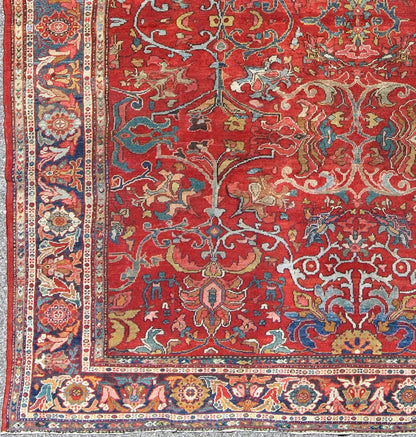 Colorful Antique Persian Sultanabad Rug with All Over Design in Jewel tones. Exceptional, antique Persian Sultanabad rug. Keivan Woven Arts / rug V21 - 0308 - 151, country of origin / type: Iran / Kerman , circa 1900. Measures: 8'1 x 9'10. ... - Keivan Woven ArtsH8 - 1110 - 1572Rug