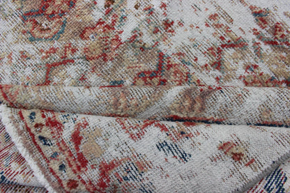 Keivan Woven Arts Distressed and rustic looking antique Persian Mahal rug with red, cream and navy blue accents. Keivan Woven Arts/ Rug/HAR - 217 - 1, country of origin / type: Iran / Mahal, circa 1920 Measures: 5'2 x 6'5. This antique rustic... - Keivan Woven ArtsHAR - 217 - 1 - 12297Rug
