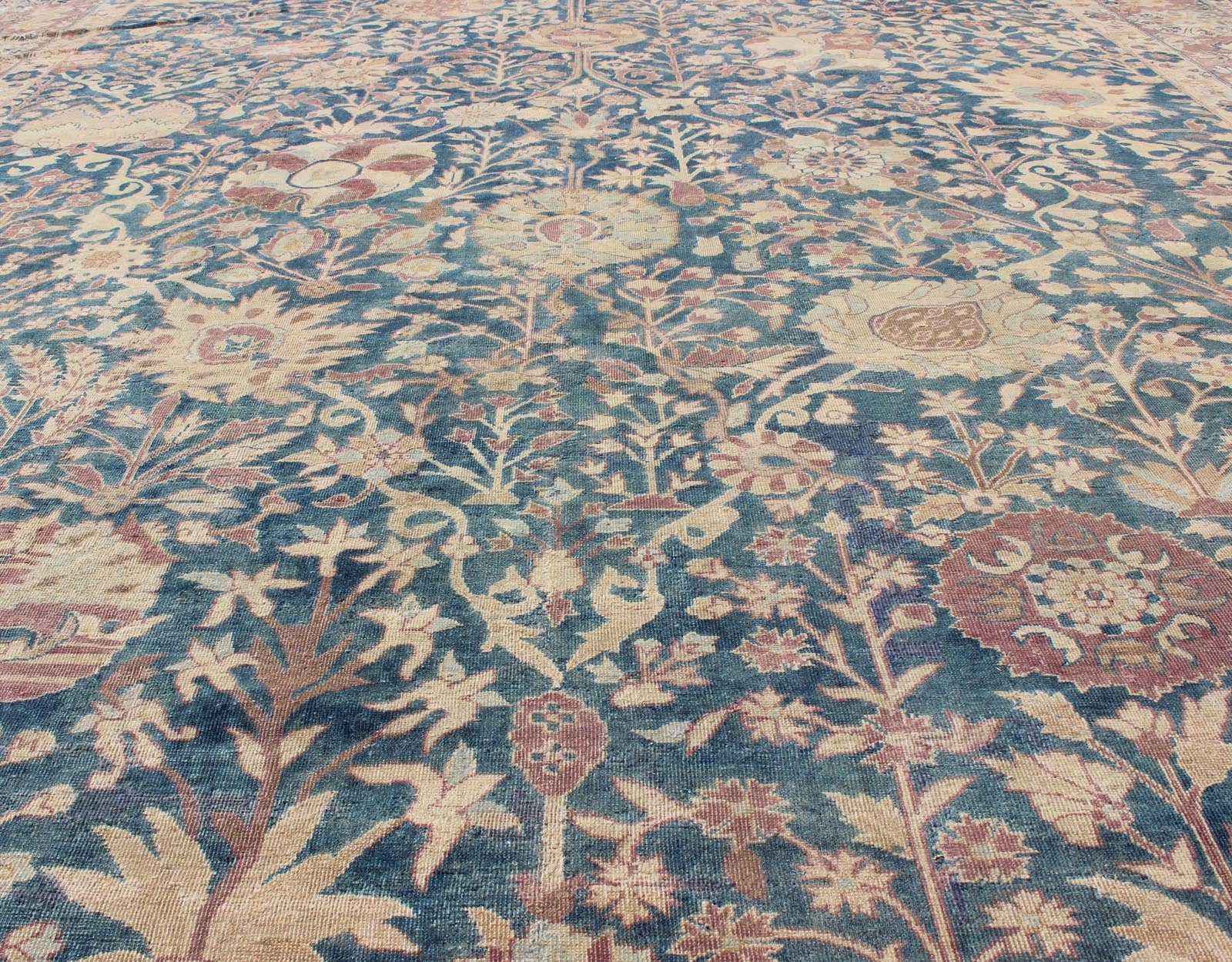 Stunning Antique Indian Agra 19th Century Vase Carpet in Teal Background, Agra Vase Carpet, Persian Vase Rug. kwarugs / HAS - 5488, Kerman Vase Carpet. 18th and 19th Century Antique Vase Carpet. Antique vase Kerman rugs from are special, consider... - Keivan Woven ArtsHAS - 5488 - 2476Rug