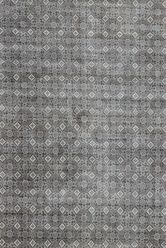 Keivan Woven Arts Fine Weave Khotan Design Rug in Gray Size 9'2 X 12'0. This finely woven hand made wool Khotan rug is made with contemporary colors, gray, charcoal and neutrals with an all over geometric design Keivan Woven Arts, I... - Keivan Woven ArtsIN - BAM - 59076 - 8307Rug