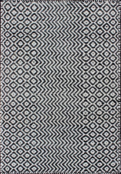 WHITE/BLACK - Keivan Woven ArtsIN - IAG - 110 - 2488 - White - Black - 7671Rug