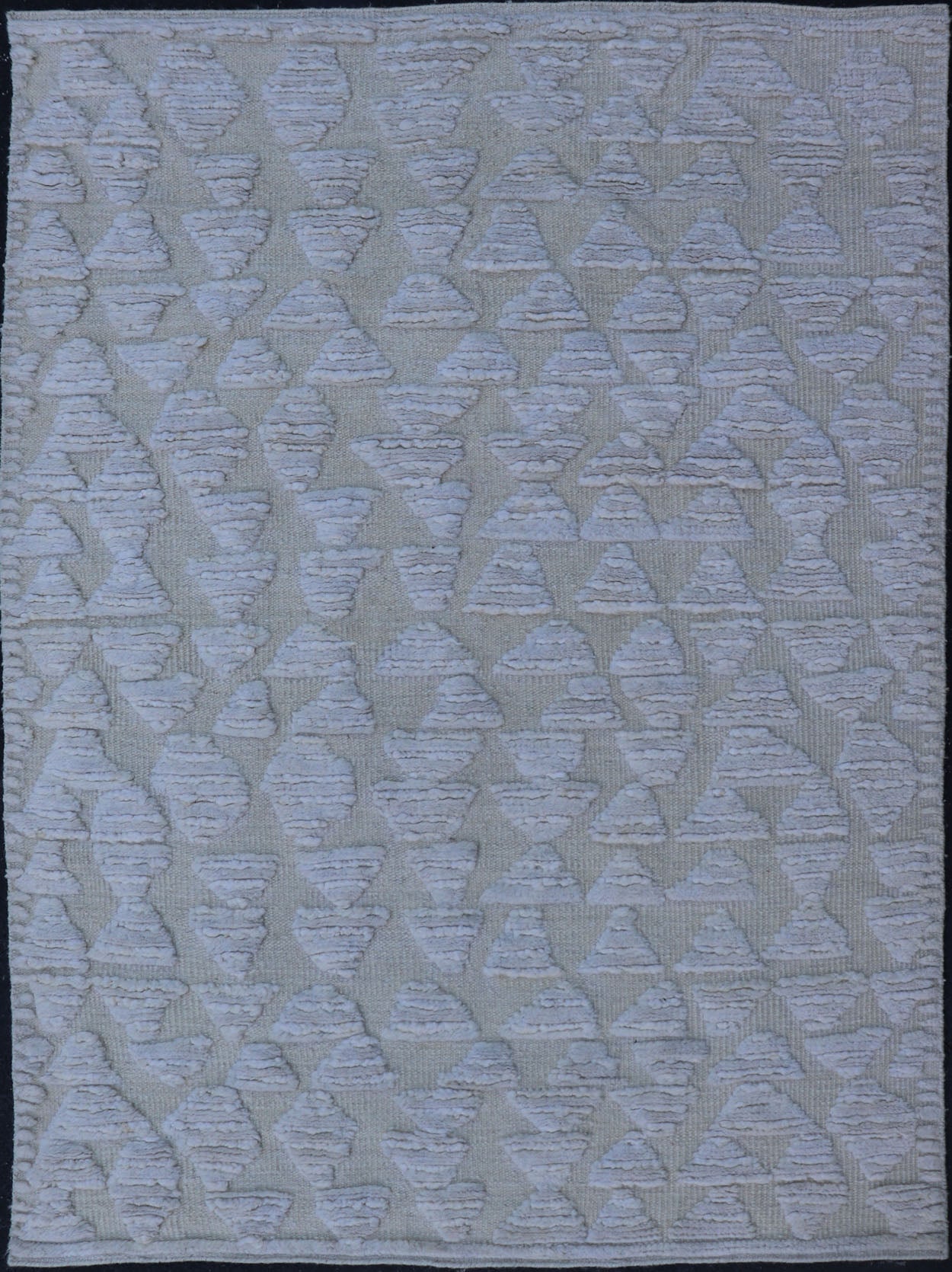 Abstract Modern Area Rug in L. Blue, Taupe, Beige With Minimalist Design, Country of Origin: India; Type: Modern, Minimal; Design: Abstract, Minimalist; Keivan Woven Arts/ Rug/ IN - ILM - 158 - LPT - 60 Measures 4'8 x 6'9 This modern piece featu... - Keivan Woven ArtsIN - ILM - 158 - LPT - 60 - 20976Rug