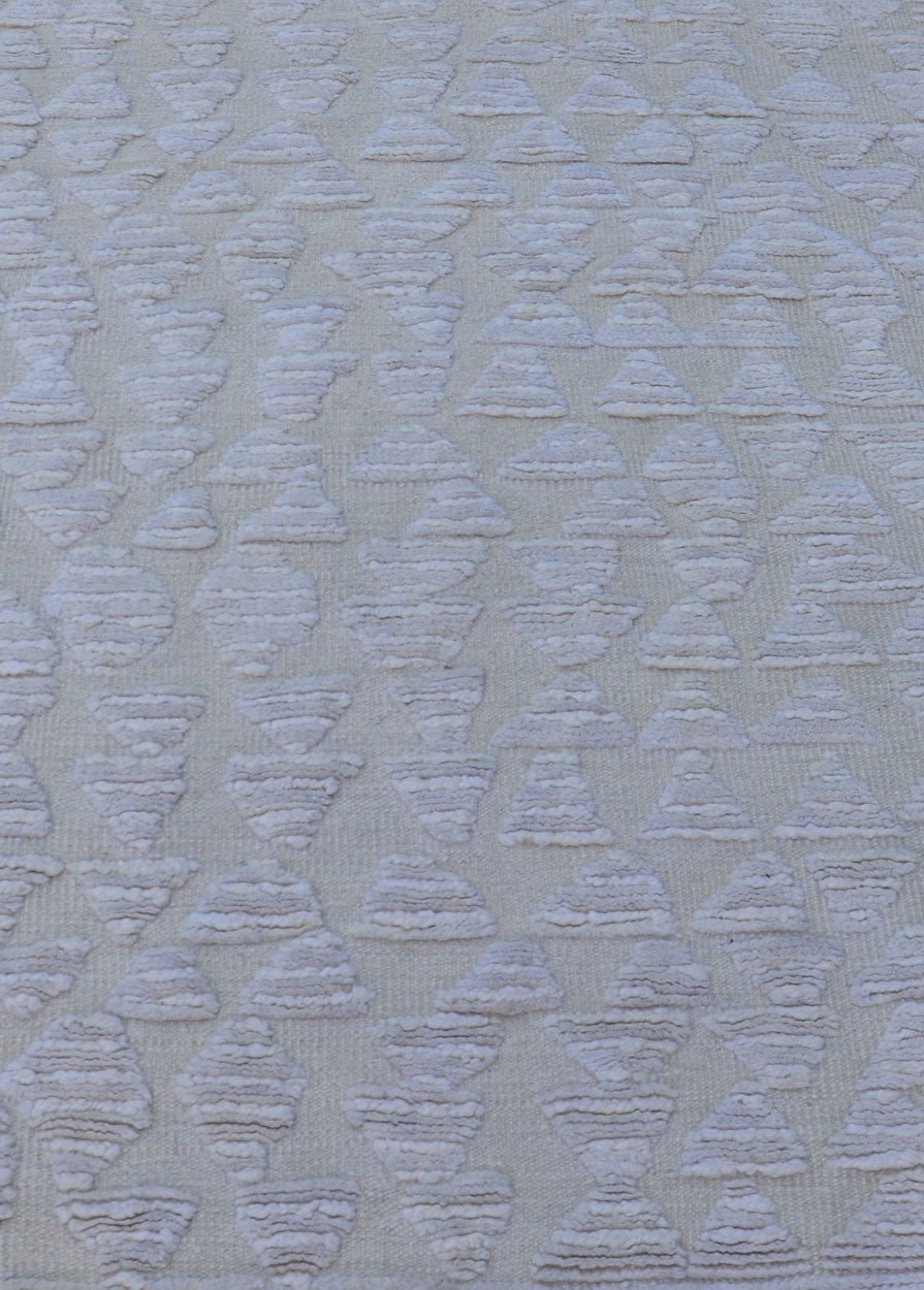 Abstract Modern Area Rug in L. Blue, Taupe, Beige With Minimalist Design, Country of Origin: India; Type: Modern, Minimal; Design: Abstract, Minimalist; Keivan Woven Arts/ Rug/ IN - ILM - 158 - LPT - 60 Measures 4'8 x 6'9 This modern piece featu... - Keivan Woven ArtsIN - ILM - 158 - LPT - 60 - 20976Rug