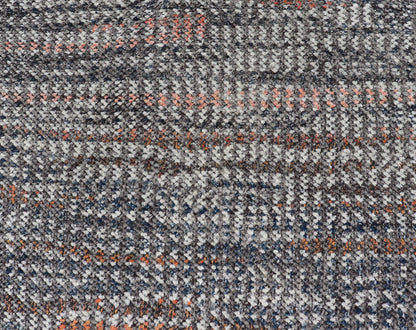 Modern Hand Knotted Abstract Rug in Multicolor And All - Over Design Measures 4'8 x 9'11 This interesting piece features a dark ebony field, beautifully blended with orange, red, gray and cream. Like many modern rugs, this piece does n... - Keivan Woven ArtsIN - ILM - 163 - MN - 2600 - 20916Rug