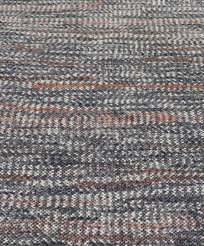 Modern Hand Knotted Abstract Rug in Multicolor And All - Over Design Measures 4'8 x 9'11 This interesting piece features a dark ebony field, beautifully blended with orange, red, gray and cream. Like many modern rugs, this piece does n... - Keivan Woven ArtsIN - ILM - 163 - MN - 2600 - 20916