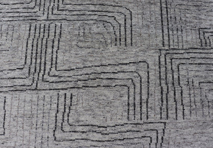 Indian Modern Hand Knotted Design With All Neutral Colored Wool Area Rug Measures 6 x 8'8 This modern area rug features varying shades of gray in the field, blending neutrals into a near - homogenous color. The simple design vines all - ove... - Keivan Woven ArtsIN - ILM - 167 - VT - 516 - 21096Rug