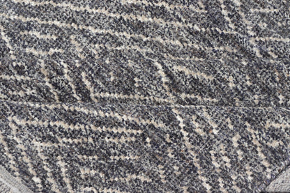Indian Modern Casual Gray - Blue Area Rug With Minimal Crosshatch Design Measures 6 x 9 This modern Indian area rug features an abstract design loosely resembling a crosshatch design. The entire rug is rendered in a charcoal and light crea... - Keivan Woven ArtsIN - ILM - 168 - VT - 12116 - 20934Rug