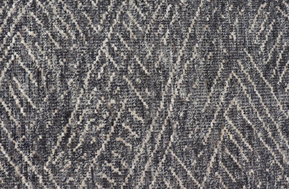 Indian Modern Casual Gray - Blue Area Rug With Minimal Crosshatch Design Measures 6 x 9 This modern Indian area rug features an abstract design loosely resembling a crosshatch design. The entire rug is rendered in a charcoal and light crea... - Keivan Woven ArtsIN - ILM - 168 - VT - 12116 - 20934Rug