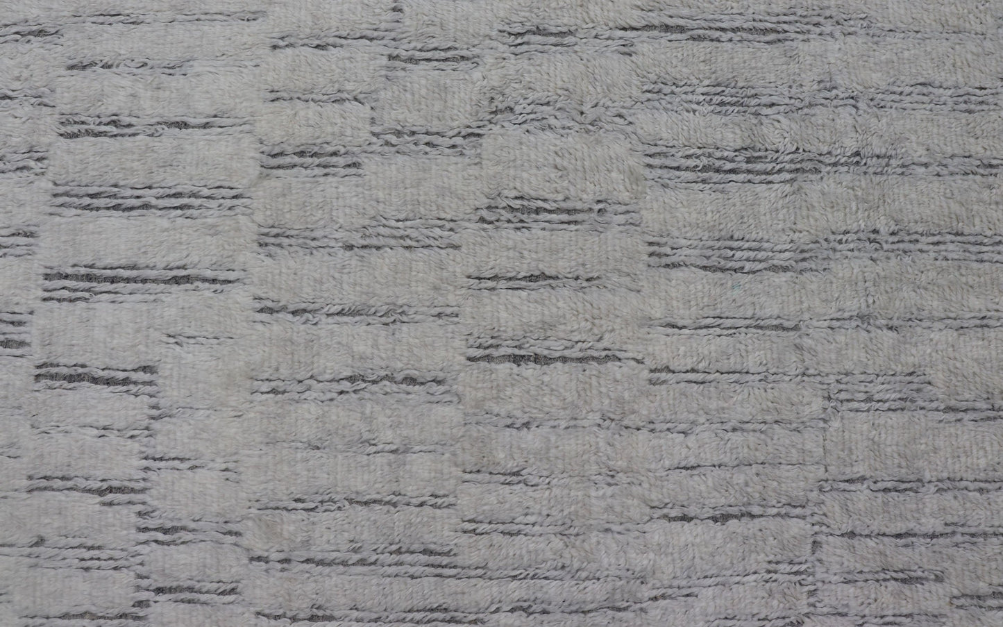 Modern Hand Knotted Large Rug Featuring Light Gray and Cream Panel Design in Soft Wool Measures 10' x 13'10 This large area Indian modern casual rug features a minimalistic panel design, with brick shaped pieces of high piled soft wool i... - Keivan Woven ArtsIN - ILM - 170 - CS - 6116 - 20994Rug