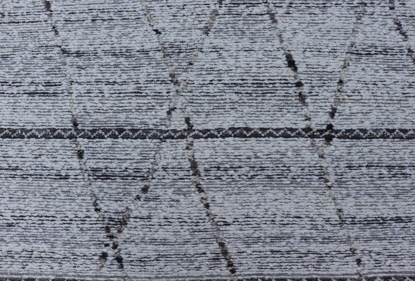 All - Neutral Modern Rug in Off White, Gray and Black Diamond Minimalist Design. Country of Origin: India; Type: Modern; Design: Diamond, Minimal; Keivan Woven Arts: rug IN - ILM - 171 - MFL - 0007; Indian All - Neutral Modern Large Area Rug Measures 8'1 x ... - Keivan Woven ArtsIN - ILM - 171 - MFL - 0007 - 21000Rug