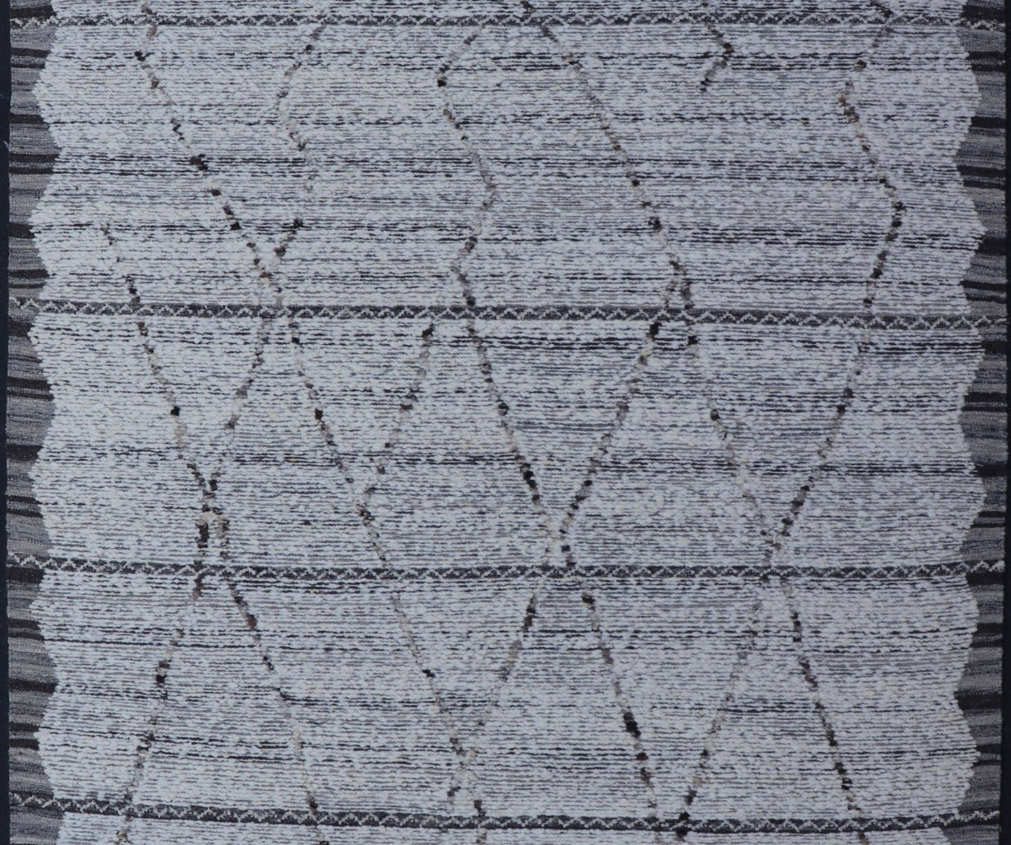 All - Neutral Modern Rug in Off White, Gray and Black Diamond Minimalist Design. Country of Origin: India; Type: Modern; Design: Diamond, Minimal; Keivan Woven Arts: rug IN - ILM - 171 - MFL - 0007; Indian All - Neutral Modern Large Area Rug Measures 8'1 x ... - Keivan Woven ArtsIN - ILM - 171 - MFL - 0007 - 21000Rug