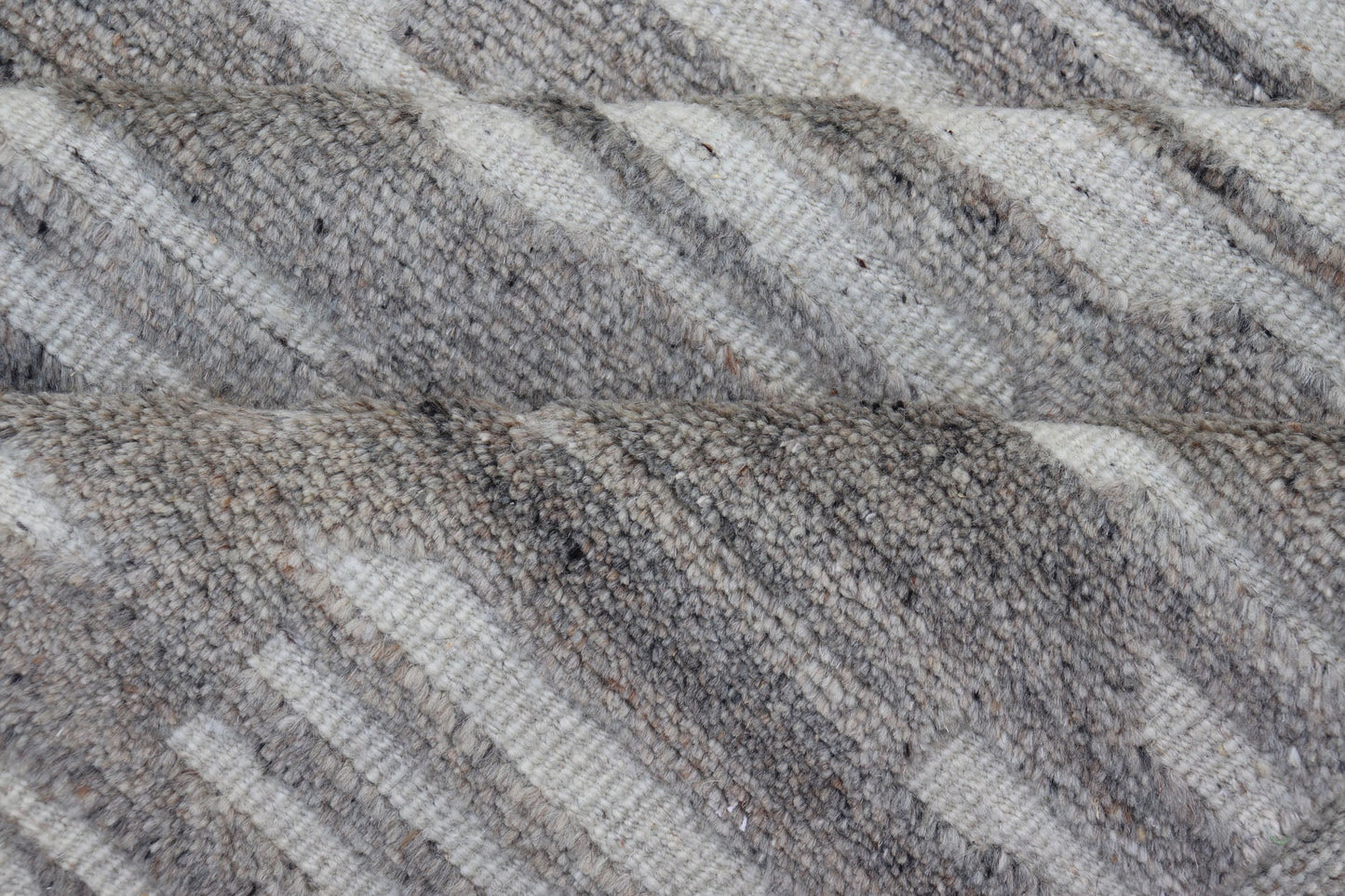 Modern Hand Knotted Wool Area Rug in Cream and Light Gray With Abstract Design Measures 5'8 x 8'5 This modern area rug was hand - knotted in during the 2020's. The field features a sub - geometric abstract design cover the entirety of the fa... - Keivan Woven ArtsIN - ILM - 172 - HW - 2330 - 21006