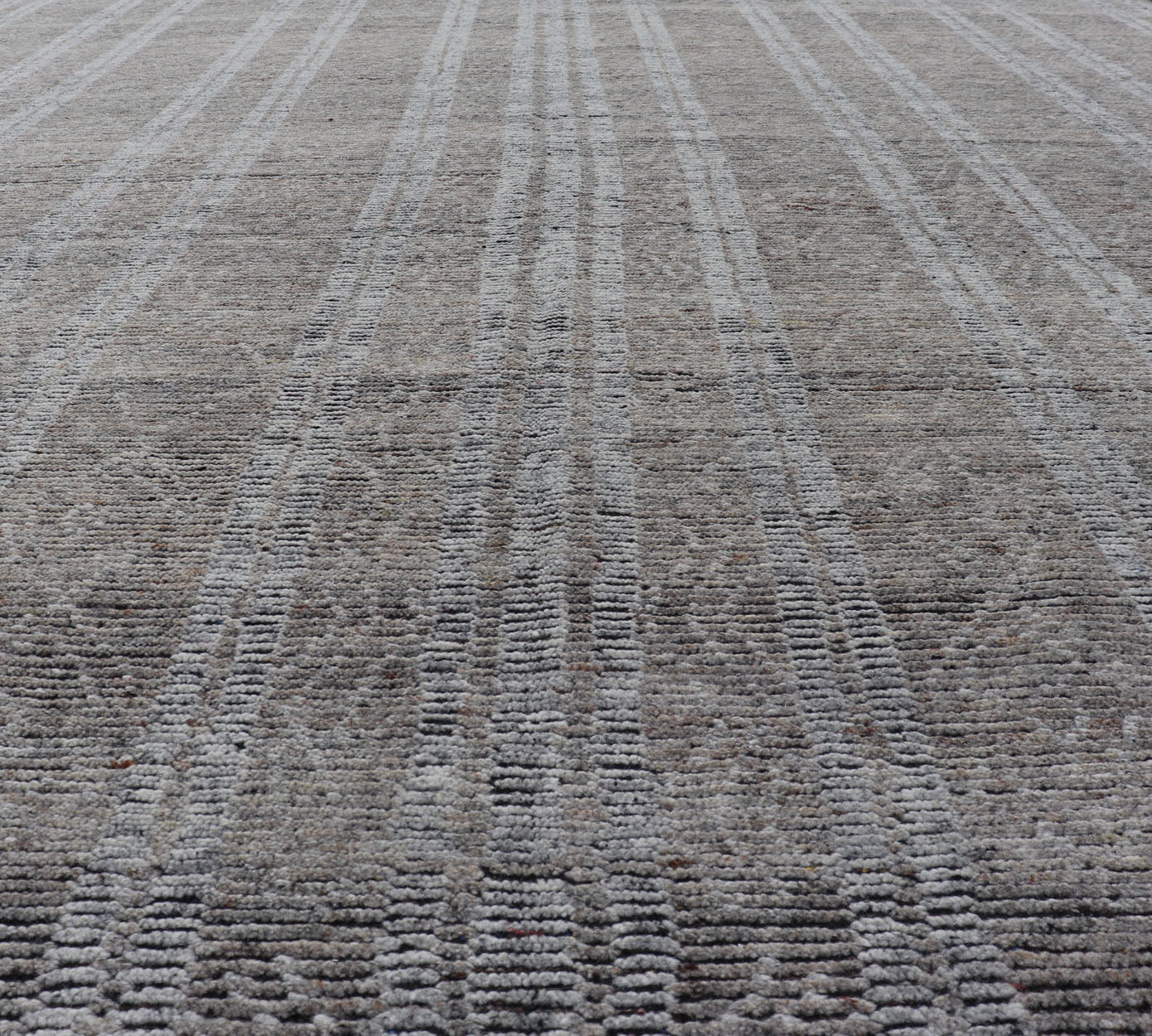 Large Modern Indian Rug in Taupe and Gray With Geometric Diamond Design Measures 10'1 x 14'2 Country of Origin: India; Design: Modern, Geometric, Tribal Diamond Type: Modern Casual, Sub - Geometric; Keivan Woven Arts; IN - ILM - 3392 - CB - 0066; L... - Keivan Woven ArtsIN - ILM - 3392 - CB - 0066 - 18162Rug