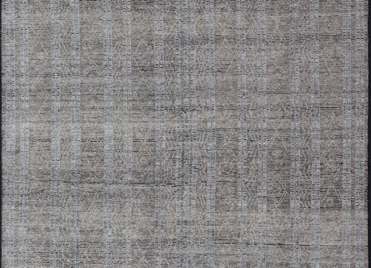 Large Modern Indian Rug in Taupe and Gray With Geometric Diamond Design Measures 10'1 x 14'2 Country of Origin: India; Design: Modern, Geometric, Tribal Diamond Type: Modern Casual, Sub - Geometric; Keivan Woven Arts; IN - ILM - 3392 - CB - 0066; L... - Keivan Woven ArtsIN - ILM - 3392 - CB - 0066 - 18162Rug