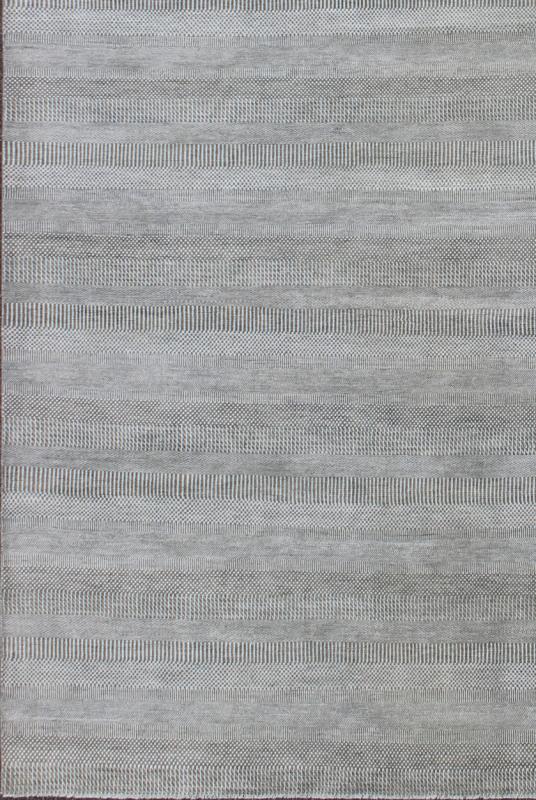 Large Modern Rug With Transitional Design in Shades of Grey and Ivory Large rug Transitional modern rug in shades of grey and ivory with small repeating design. Keivan Woven Arts /origin/ India Circa / 2010 IN - KAS - 8166 This fine hand - wov... - Keivan Woven ArtsIN - KAS - 8166 - 6971Rug