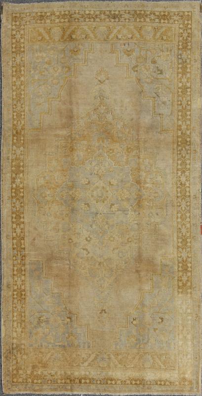 Mid - Century Vintage Turkish Oushak Rug with Central Medallion Design in Tan, rug is - 155, country of origin / type: Turkey / Oushak, circa mid - 20th century Produced in mid - 20th Century Turkey, this vintage Oushak is characterized by a comely and ... - Keivan Woven ArtsIS - 155 - 984Rug