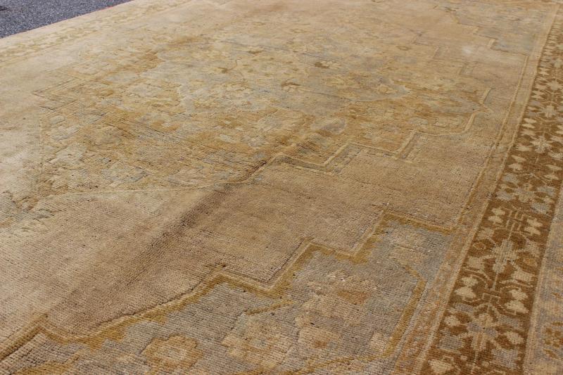 Mid - Century Vintage Turkish Oushak Rug with Central Medallion Design in Tan, rug is - 155, country of origin / type: Turkey / Oushak, circa mid - 20th century Produced in mid - 20th Century Turkey, this vintage Oushak is characterized by a comely and ... - Keivan Woven ArtsIS - 155 - 984Rug