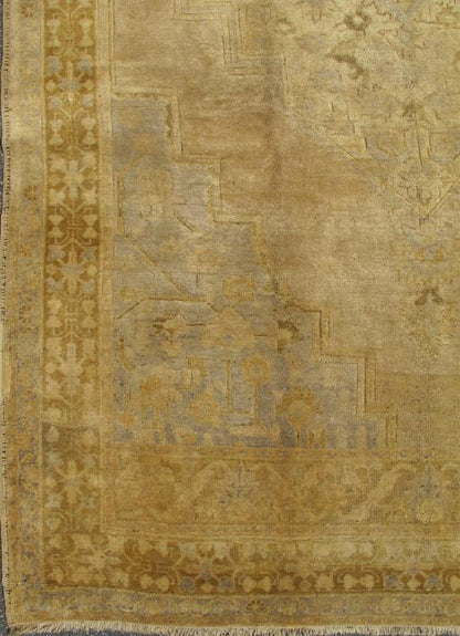 Mid - Century Vintage Turkish Oushak Rug with Central Medallion Design in Tan, rug is - 155, country of origin / type: Turkey / Oushak, circa mid - 20th century Produced in mid - 20th Century Turkey, this vintage Oushak is characterized by a comely and ... - Keivan Woven ArtsIS - 155 - 984Rug
