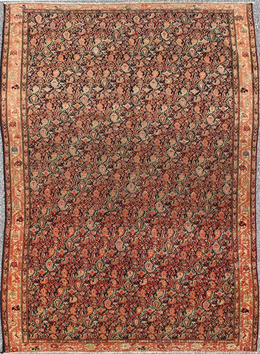 Antique Persian Finely Woven Mishan Malayer Rug rug/J10 - 0101, country of origin / type: Iran / Mishan Malayer, circa 1890 This amazing, antique Mishan Malayer finely woven Persian rug was handwoven around the fourth quarter of the 19th centur... - Keivan Woven ArtsJ10 - 0101 - 2251Rug