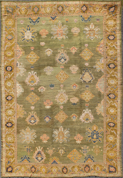 Outstanding Palace Size Antique Oushak Rug This elegant antique Oushak carpet, of considerably ample size, dates back to around the end of the 19th Century and beautifully illustrates the impeccable craftsmanship and artistry of Oushak weavers. ... - Keivan Woven ArtsJ10 - 0102 - 92Rug