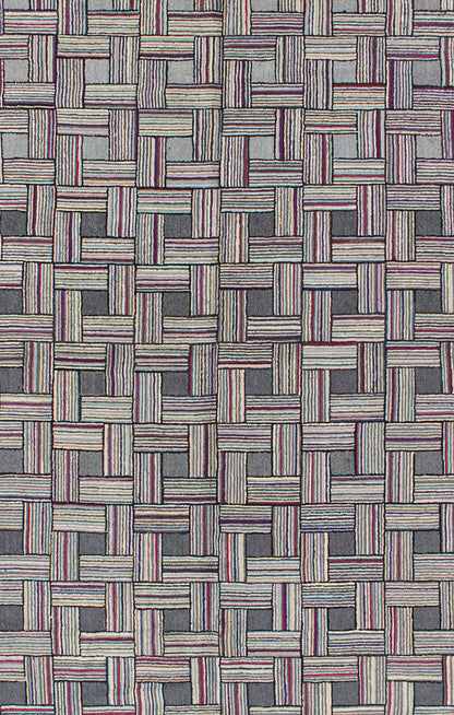 Checkerboard Antique American Hooked Rug with Geometric Designs Checkerboard antique American hooked rug with geometric designs, Keivan Woven Arts, rug J10 - 1004, country of origin / type: United States / Hooked, circa 1920 Ingenious in s... - Keivan Woven ArtsJ10 - 1004 - 1997Rug