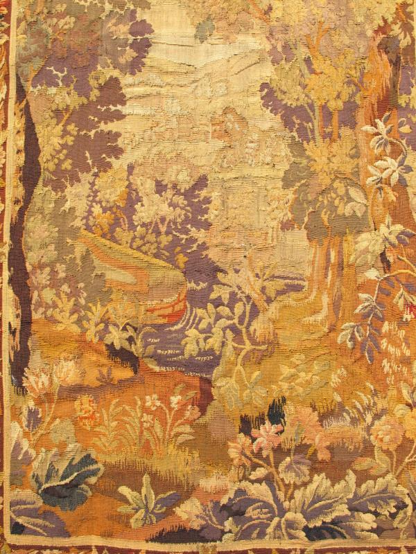 Colorful Antique French Tapestry with Pictorial and Scenic Design. This enchanting antique tapestry beautifully illustrates the remarkable sense of depth and richness that was perfected by French artisans of the 19th Century. A remarkable displ... - Keivan Woven ArtsJ10 - 1104 - 2243Rug