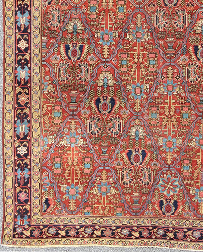Antique 19th Century Persian Malayer Rug in All Over Geometric Design. Measures: 7'6 x 11'2. The richly colored and intricate design of this handwoven, antique 19th century Malayer rug distinguishes it from all others of its kind. The iconic all - ... - Keivan Woven ArtsKB - CN - 6031 - 742Rug
