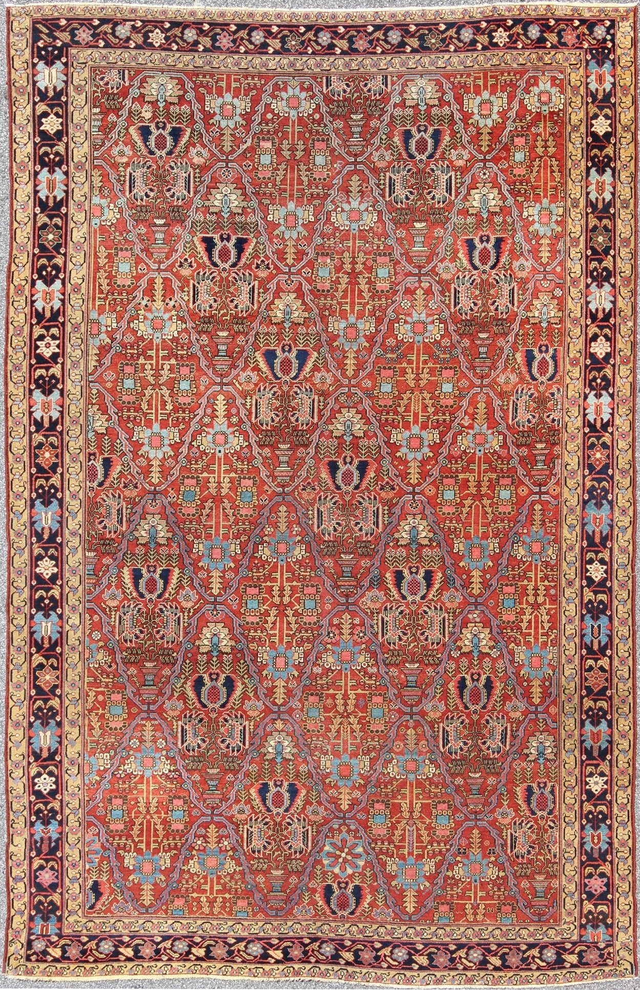 Antique 19th Century Persian Malayer Rug in All Over Geometric Design. Measures: 7'6 x 11'2. The richly colored and intricate design of this handwoven, antique 19th century Malayer rug distinguishes it from all others of its kind. The iconic all - ... - Keivan Woven ArtsKB - CN - 6031 - 742Rug