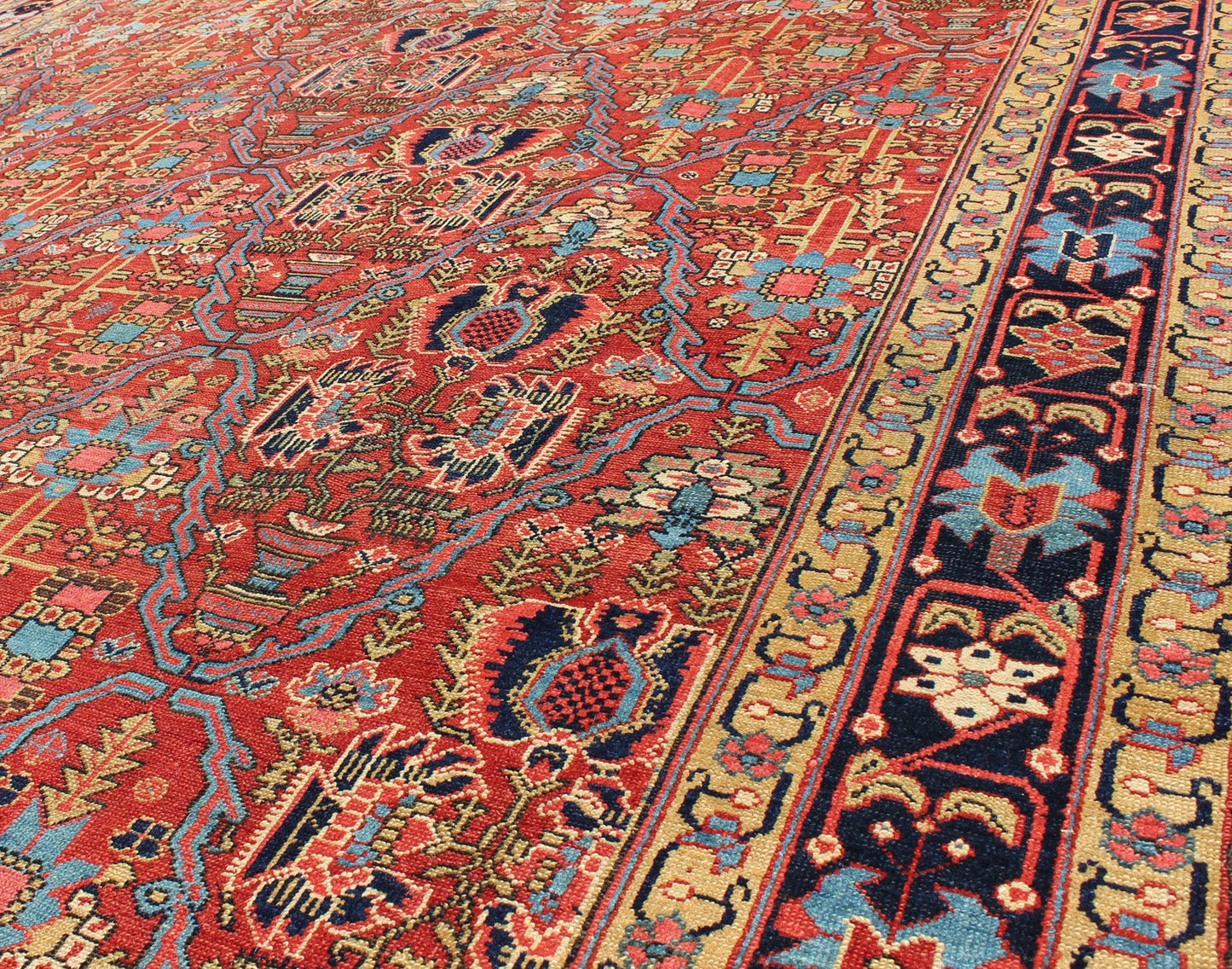 Antique 19th Century Persian Malayer Rug in All Over Geometric Design. Measures: 7'6 x 11'2. The richly colored and intricate design of this handwoven, antique 19th century Malayer rug distinguishes it from all others of its kind. The iconic all - ... - Keivan Woven ArtsKB - CN - 6031 - 742Rug