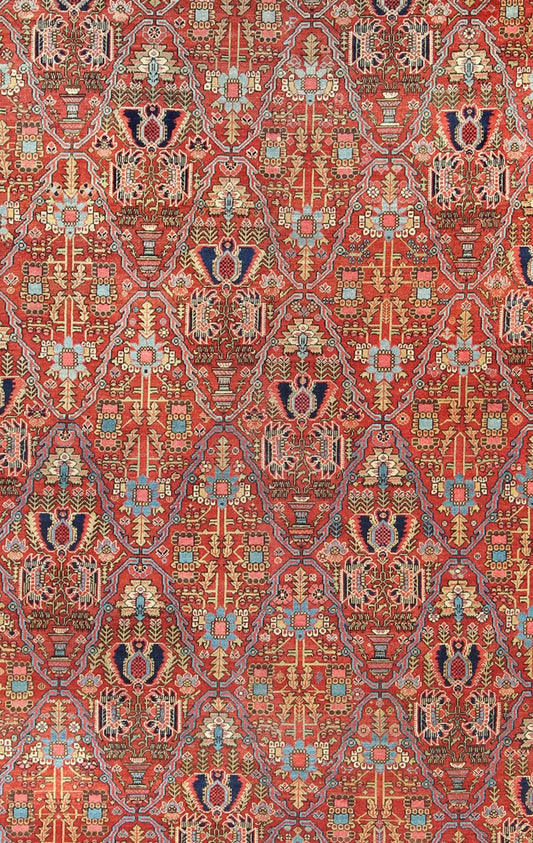 Antique 19th Century Persian Malayer Rug in All Over Geometric Design. Measures: 7'6 x 11'2. The richly colored and intricate design of this handwoven, antique 19th century Malayer rug distinguishes it from all others of its kind. The iconic all - ... - Keivan Woven ArtsKB - CN - 6031 - 742Rug