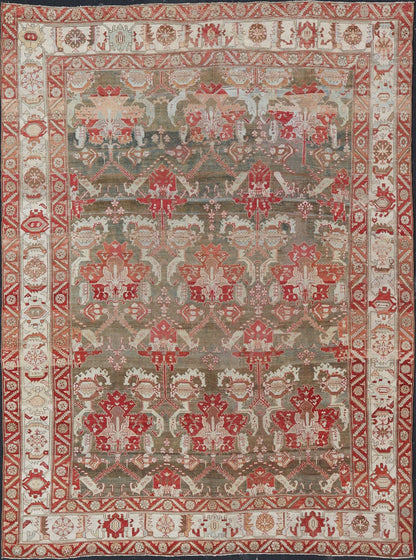 Antique Persian Large Scale Tribal Design Bakhtiari Rug in Multi Colors. All - over tribal large scale design antique Persian Bakhtiari rug in red, blue, green, ivory and pink. Keivan Woven Arts / rug KB - NA - 180427, country of origin / type: Iran / Bakhti... - Keivan Woven ArtsKB - NA - 180427 - 20854Rug