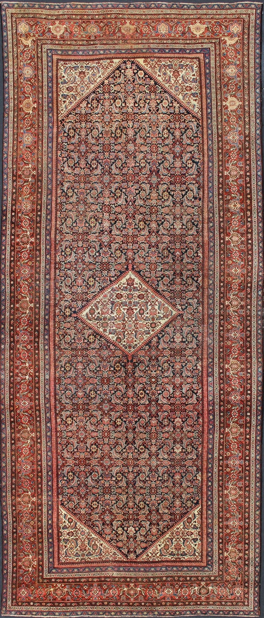 Very Long Persian Sultanabad Rug This antique Sultanabad rug was woven in Persia during the latter years of the 19th century. Persian Sultanabad rugs are admired for their exceptional compositions, which tend to be highly evocative of classical ... - Keivan Woven ArtsKB - TRA - 512 - 313Rug