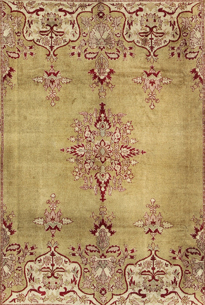 Late 19th Century Antique Indian Agra Rug in Green and Burgundy With Medallion. Keivan Woven Arts/ rug KBE - 17, country of origin / type: India / Agra, circa 1890 Measures: 9'3 x 11'8 This spectacular carpet was woven in Agra in the late 19th cent... - Keivan Woven ArtsKBE - 17 - 4152Rug