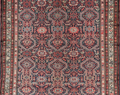 Jewel - Toned Antique Fine Persian Malayer with All - Over Geometric Design Red, blue, ivory, and multicolored Persian antique Long Malayer Runner with geometric floral design, kwarugs/ KBE - 200206, country of origin / type: Iran / Malayer, circa 19... - Keivan Woven ArtsKBE - 200206 - 12657Rug