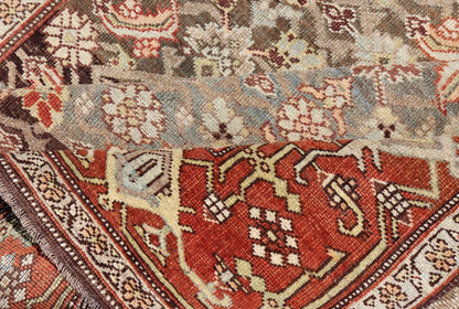 Long Antique Persian Bidjar Gallery Rug with All - Over Sub - Geometric Design. Keivan Woven Arts; rug KBE - 210301; country of origin / type: Persian / Bidjar, circa 1900. Measures: 5'0 x 16'3 This antique Persian Bidjar long gallery sized rug fea... - Keivan Woven ArtsKBE - 210301 - 15276Rug