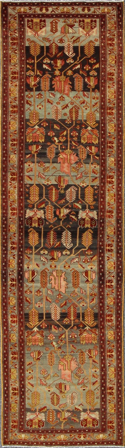 Long Persian Malayer Runner This magnificent antique Persian Malayer carpet, of an impressive pattern, bears a beautiful, all - over sub - geometric design paired with a delightful palette of dark reds, various blues, pinks, yellow - green, brown and ... - Keivan Woven ArtsKBE - 221101 - 7895Rug