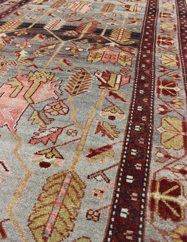 Long Persian Malayer Runner This magnificent antique Persian Malayer carpet, of an impressive pattern, bears a beautiful, all - over sub - geometric design paired with a delightful palette of dark reds, various blues, pinks, yellow - green, brown and ... - Keivan Woven ArtsKBE - 221101 - 7895Rug