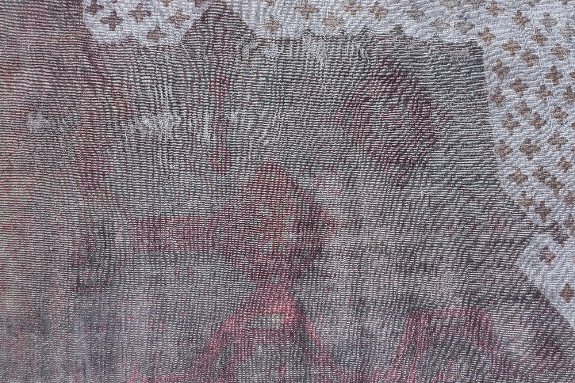 Antique Turkish Oushak Rug with Geometric Medallion Design in Light Blue & Red. Keivan Woven Arts rug / KBE - 230401, origin / Turkey. Earlier 20th century. Measures: 12'10 x 22'10 This beautiful rug from early 20th century Turkey features a C... - Keivan Woven ArtsKBE - 230401 - 3047Rug