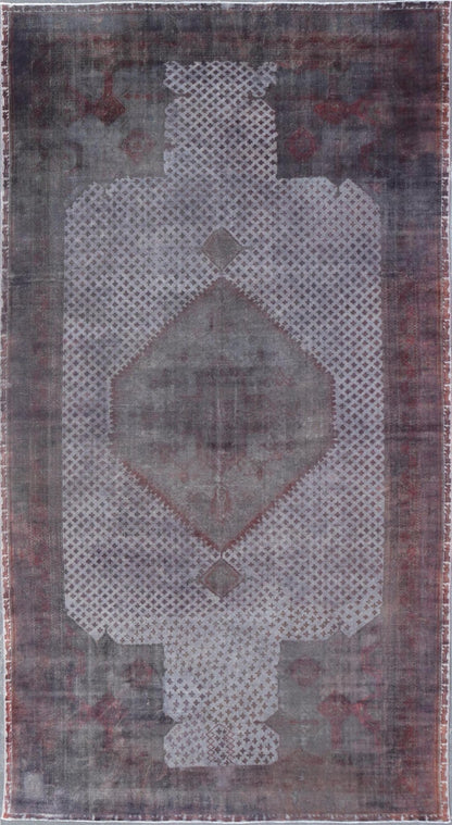 Antique Turkish Oushak Rug with Geometric Medallion Design in Light Blue & Red. Keivan Woven Arts rug / KBE - 230401, origin / Turkey. Earlier 20th century. Measures: 12'10 x 22'10 This beautiful rug from early 20th century Turkey features a C... - Keivan Woven ArtsKBE - 230401 - 3047Rug