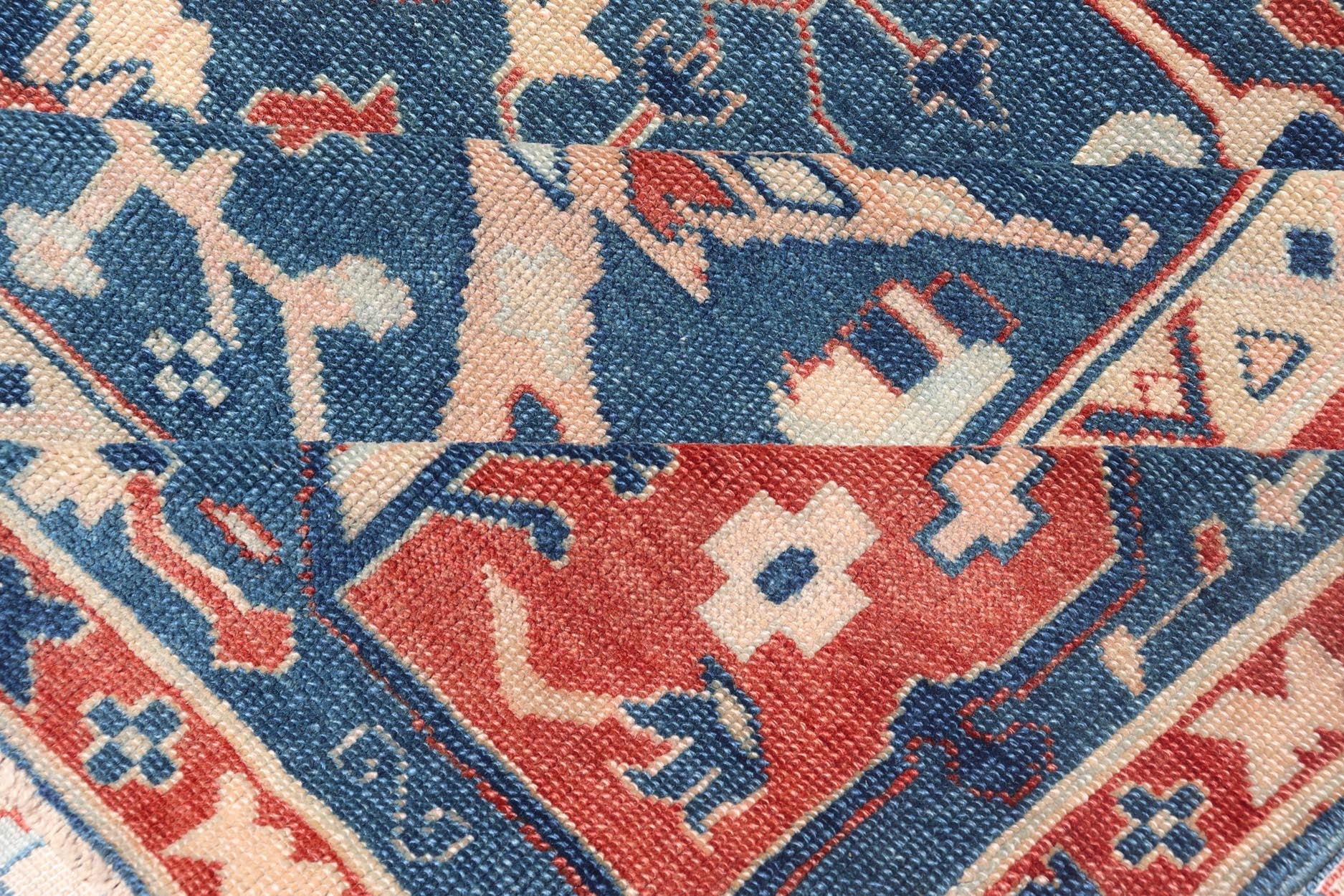 Measures: 9'1 x 11'8 Oushak By Keivan Woven Arts Turkish Rug with All Over Design. Keivan Woven Arts / rug KBE - 240204, country of origin / type: Turkey / Oushak. - Keivan Woven ArtsKBE - 240204 - 27646Rug