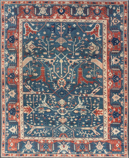 Measures: 9'1 x 11'8 Oushak By Keivan Woven Arts Turkish Rug with All Over Design. Keivan Woven Arts / rug KBE - 240204, country of origin / type: Turkey / Oushak. - Keivan Woven ArtsKBE - 240204 - 27646Rug