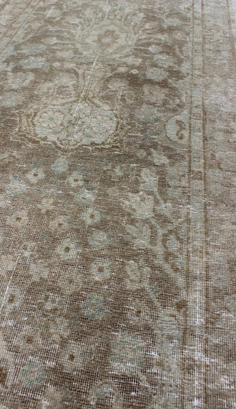 Keivan Woven Arts - Long Tabriz Runner With Taupe, Soft Blue and Light Brown Floral Design. KBE - H - 503 - 09. Tabriz Runner This antique Persian Tabriz runner with a sophisticated design features a unique color combination with tan, soft blue and ligh... - Keivan Woven ArtsKBE - H - 503 - 09 - 1326Rug