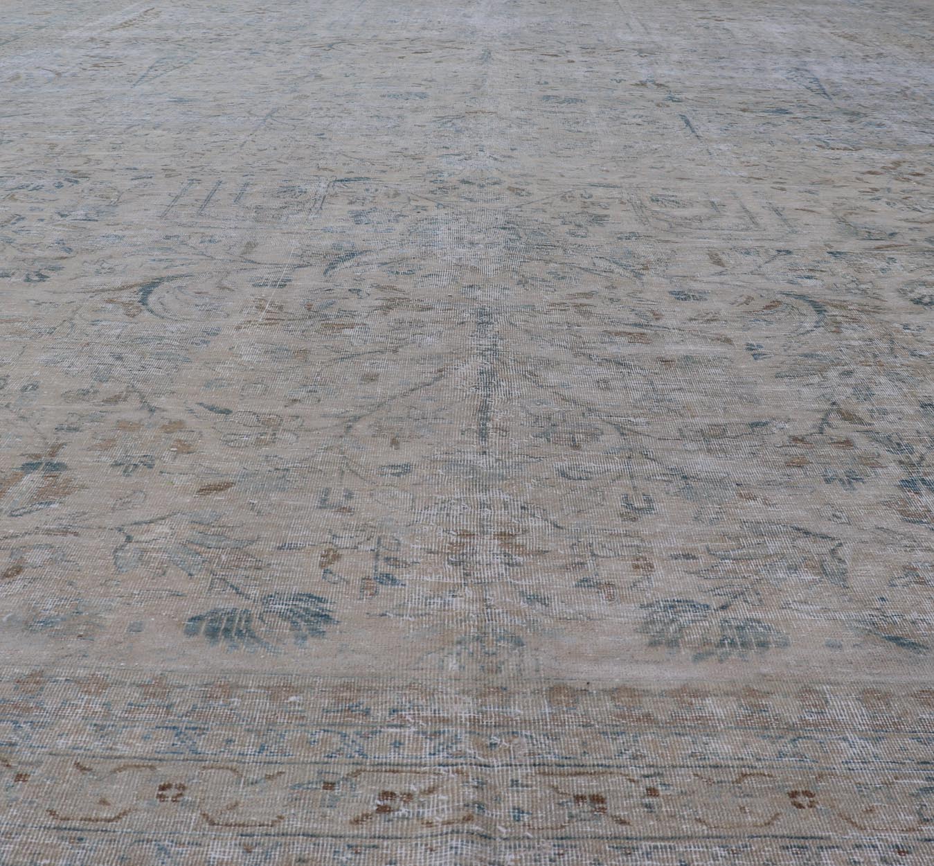 Antique Persian Tabriz Rug in Wool with All - Over Floral Design On Lt Tan Field Keivan Woven Arts. Rug KBE - NA - 190000, country of origin / type: Iran / Tabriz, circa 1910 Measures: 13'0 x 19'0 This antique Persian Tabriz rug features an all - ov... - Keivan Woven ArtsKBE - NA - 220072 - 14426