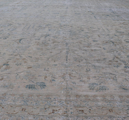 Antique Persian Tabriz Rug in Wool with All - Over Floral Design On Lt Tan Field Keivan Woven Arts. Rug KBE - NA - 190000, country of origin / type: Iran / Tabriz, circa 1910 Measures: 13'0 x 19'0 This antique Persian Tabriz rug features an all - ov... - Keivan Woven ArtsKBE - NA - 220072 - 14426