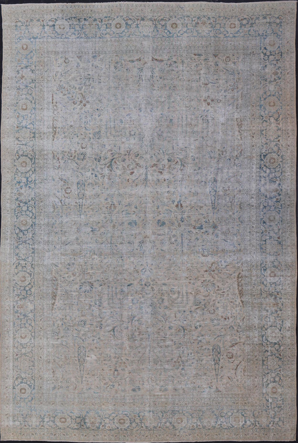 Antique Persian Tabriz Rug in Wool with All - Over Floral Design On Lt Tan Field Keivan Woven Arts. Rug KBE - NA - 190000, country of origin / type: Iran / Tabriz, circa 1910 Measures: 13'0 x 19'0 This antique Persian Tabriz rug features an all - ov... - Keivan Woven ArtsKBE - NA - 220072 - 14426