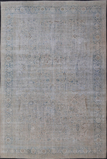 Antique Persian Tabriz Rug in Wool with All - Over Floral Design On Lt Tan Field Keivan Woven Arts. Rug KBE - NA - 190000, country of origin / type: Iran / Tabriz, circa 1910 Measures: 13'0 x 19'0 This antique Persian Tabriz rug features an all - ov... - Keivan Woven ArtsKBE - NA - 220072 - 14426
